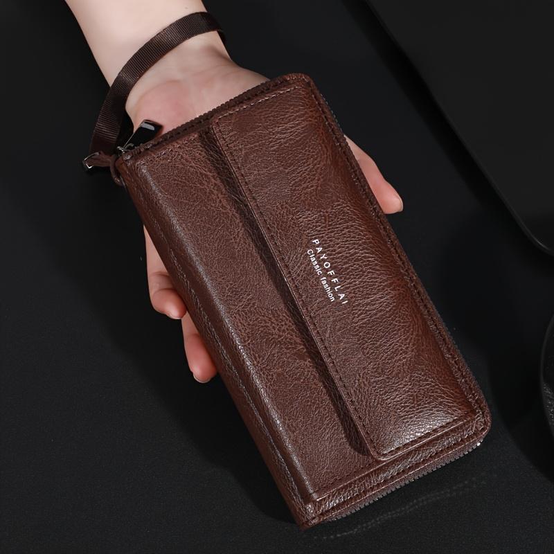 Premium Women's Wallet with Double-Layer Zipper & Card Holder Snap Closure, Wrist Strap Included, Perfect for Business & Everyday Use