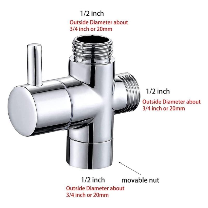 Quick Install Water Flows Splitters Valves Corrosion Resistant Designs Diverter Valves Universal for Standard Faucets
