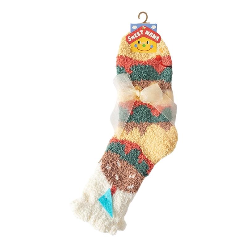 Womens Fuzzy Socks Warm Slipper Socks Winter Socks Fuzzy Socks Athletic Coral Fleece Socks Crew Socks Cute One Size