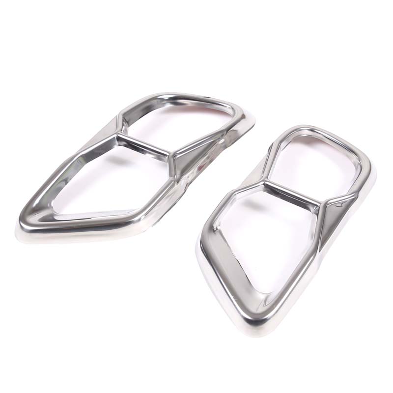 Stainless steel Car Pipe Throat Exhaust Outputs Tail Frame Trim Cover For BMW X5 G05 X6 G06 X7 G07 2019-2026 (M60) Accessories