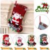 Set of 4 Christmas Decorations Stocking, 10 Inch Linen Xmas Gift Stockings, Large Hanging Christmas Tree Decoration Items for Xmas Tree,