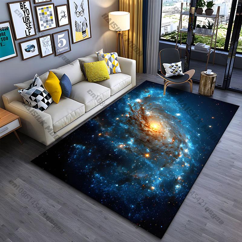 Vast Galaxy Cosmic Celestial Formation Carpet Yoga Living Room Room Decor Children's Crawling Mat Doormat Area Rug
