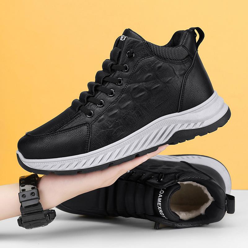 Herrenschuhe 2024 Winter neue Freizeit Sport Walking Ein Pedal Arbeit wasserdicht Outdoor Samt warm Baumwollschuhe Tide