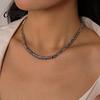Fashionable Metal Necklaces Snake Print Choker Necklace, Women Gothic Serpent Statement Durable Lobster Clasp Necklace Choker, Punk for Halloween
