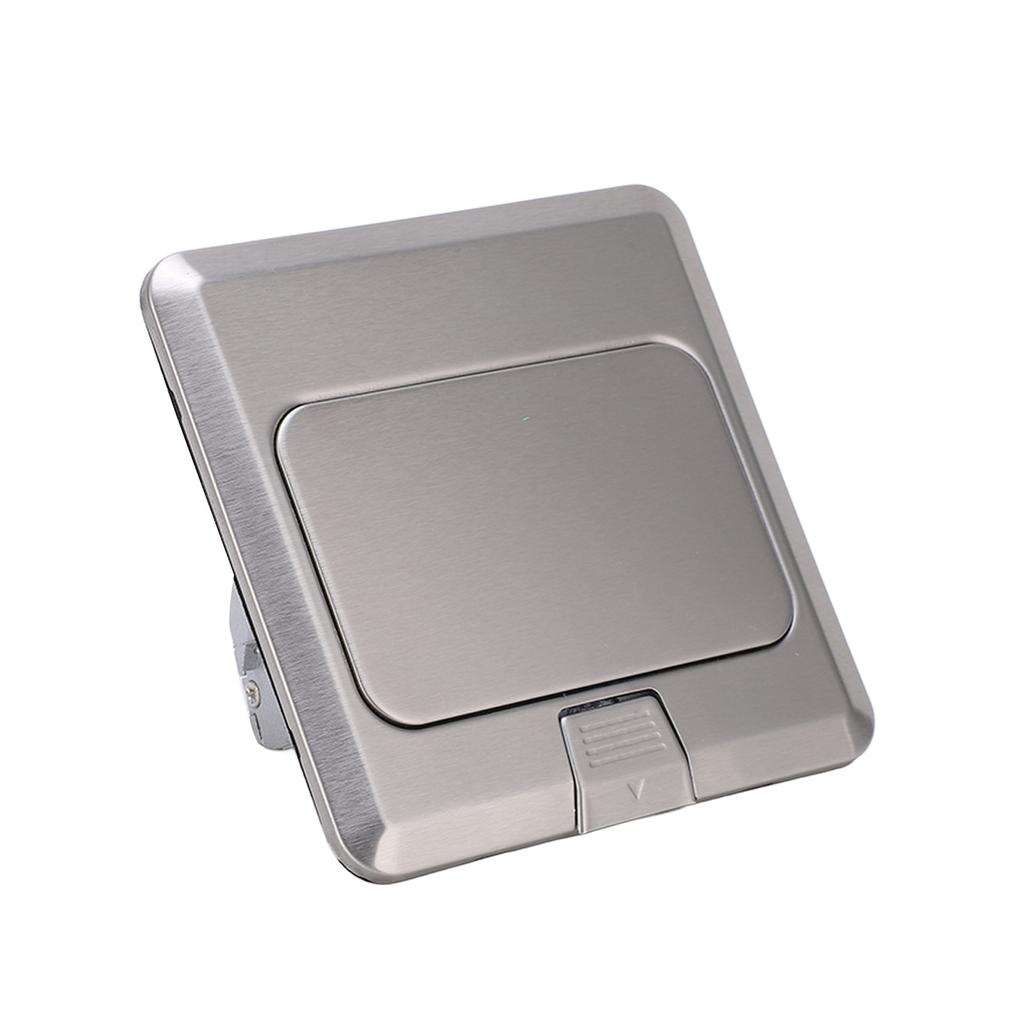 Floor Socket Waterproof 16A 2 Port Sealing Simple Feel Use Safety Durable Silver Bounce Floor Socket 250V