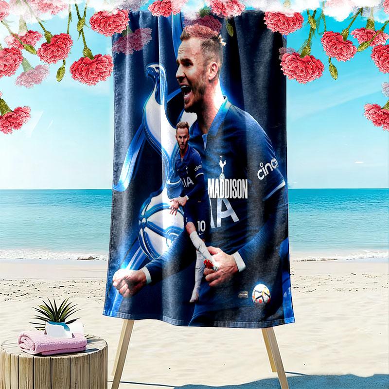 Tottenham Team Print Beach Towel, Large Soft Quick Dry Towel for Beach Camping Swimming