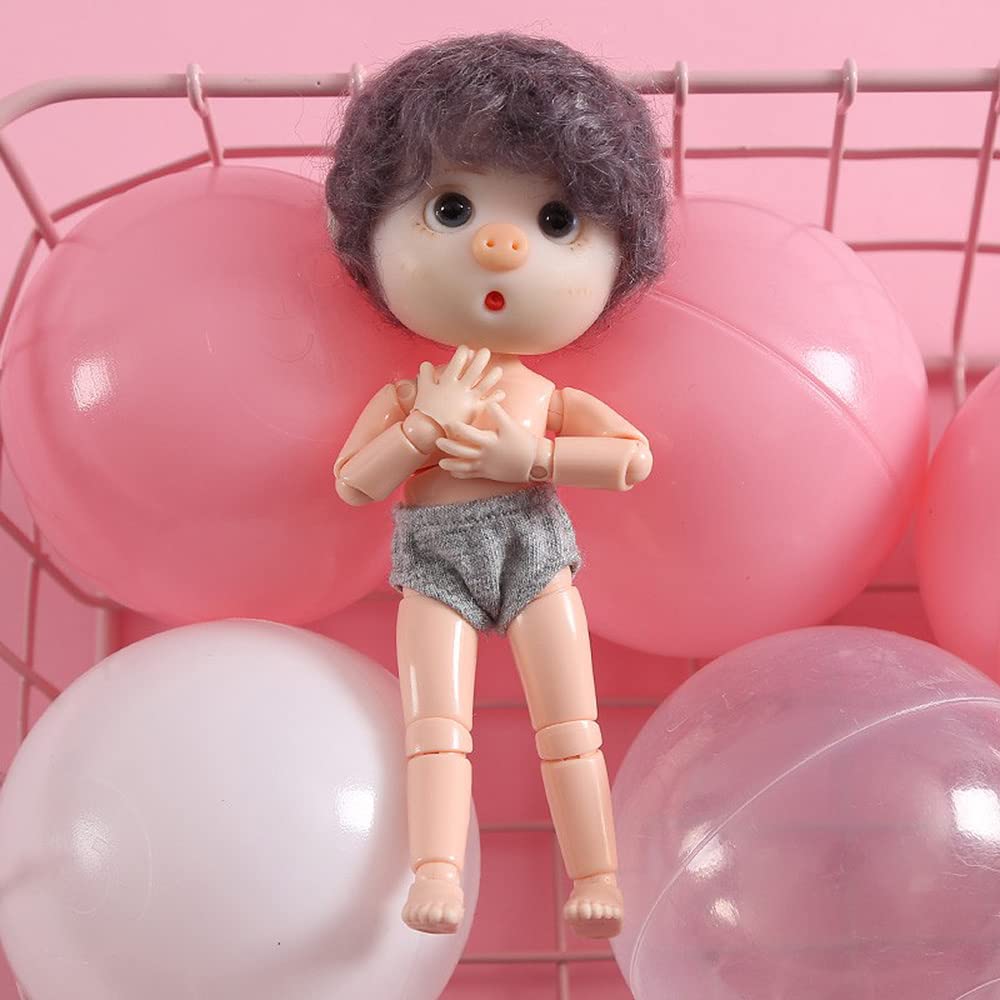 Obitsu 11 (OB11) Size Clothing for Obitsu Dolls (11cm Body): Pants, Plain, Polka Dot, Straps, Set of 4, Multiple Colors (Dark Colors)