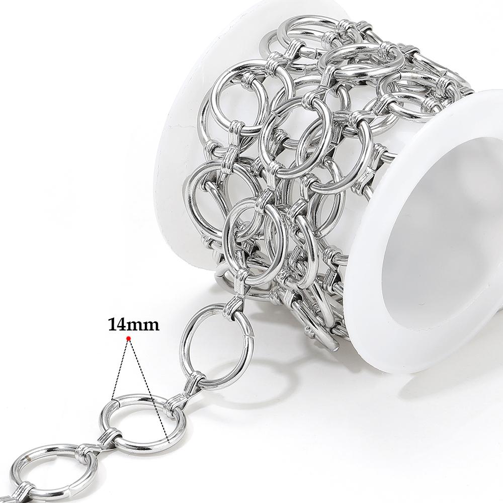 

1 Meter Stainless Steel Hadmade Combined Chains DIY Jewelry Findings Earrings Making Men Hip Hop Necklaces Bracelets Supplies