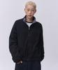 SOMEPLACE MAN Half-Neck Check Contrast Reversible Oversized Daily Two-Way Long Sleeve Zip-Up Jacket [Black]