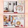 1 Set Interchangeable Wooden Welcome Sign with Seasonal Hat Accessories Gnome Highland Cow Hanging Front Door Sign Home Office Holiday Decoration