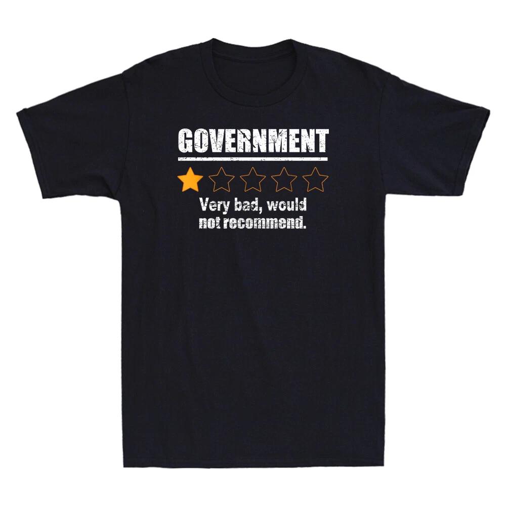 Government Very Bad Would Not Recommend Funny Rating Stars Vintage Men s T-Shirt XXL