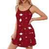 European & American Style Women's Casual Printed Dress - Sexy Sling Nightgown