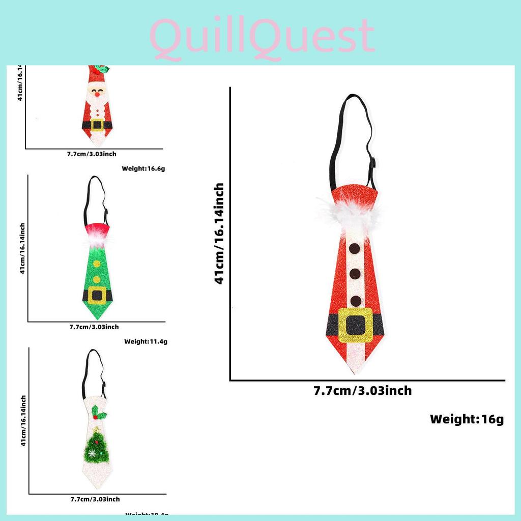 Verspielte Weihnachtskrawatte für Kinder mit niedlichem Weihnachtsmann, Rentier und Schneemann für Partys