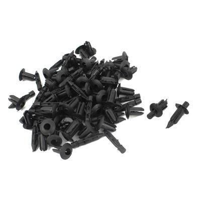 Plastic Rivets Push Rivets 6mm X 12mm Black Door Trim Fender 48pcs