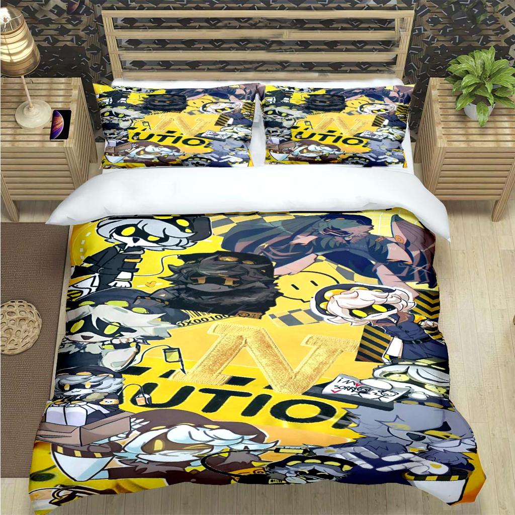 Comforter Fashion Cartoon Murder Drone Print Bedding Set Comforter Bed Youth Kids Girl Boys Luxury Birthday Gift