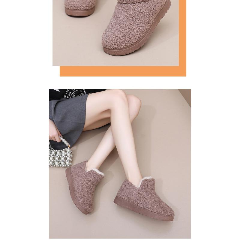 2025 Winter New Arrival Women's Cotton Slippers Home Warmth Slip-Resistant Fleece-Lined Thickened Mom Snow Boots