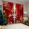 Christmas Pattern Thick Blackout Curtain Printed Partition Kitchen Door Decorative Cartoon High Shading Drapes Cafe Restaurant