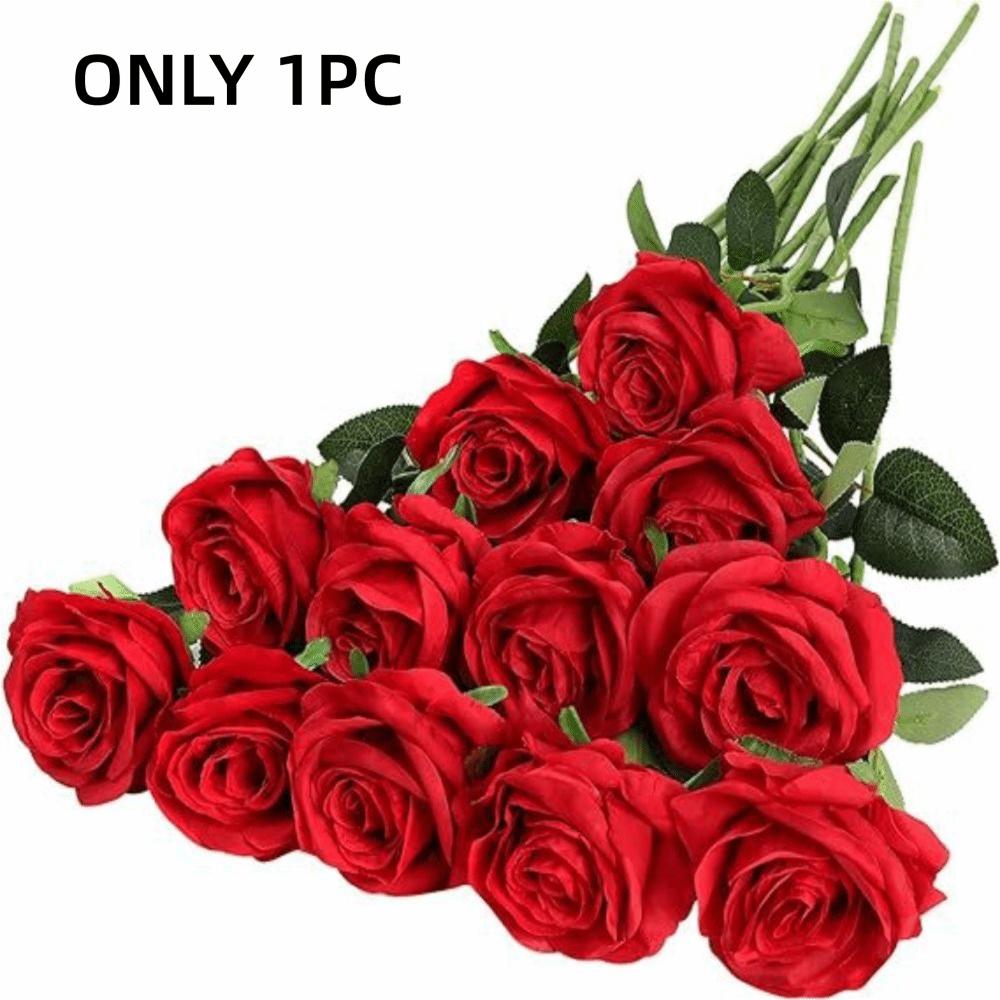 DIY Floral Arrangment Artificial Silk Flowers Fake Roses Bouquet for 1PC Wedding Home Party