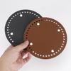 1pc DIY Leather Oval & Circle Bottom Base Material for DIY Weaving Yarn Thread Handbag, Handicraft Crochet & Knitting Accessory