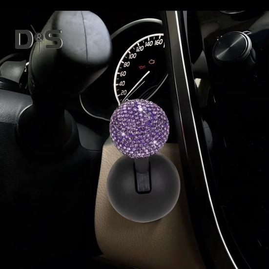 Decorative Car One-Button Start Lever Ornament Easy To Install Shiny Rhinestone Ball-bar Rocker Joystick Car Interior Accessories