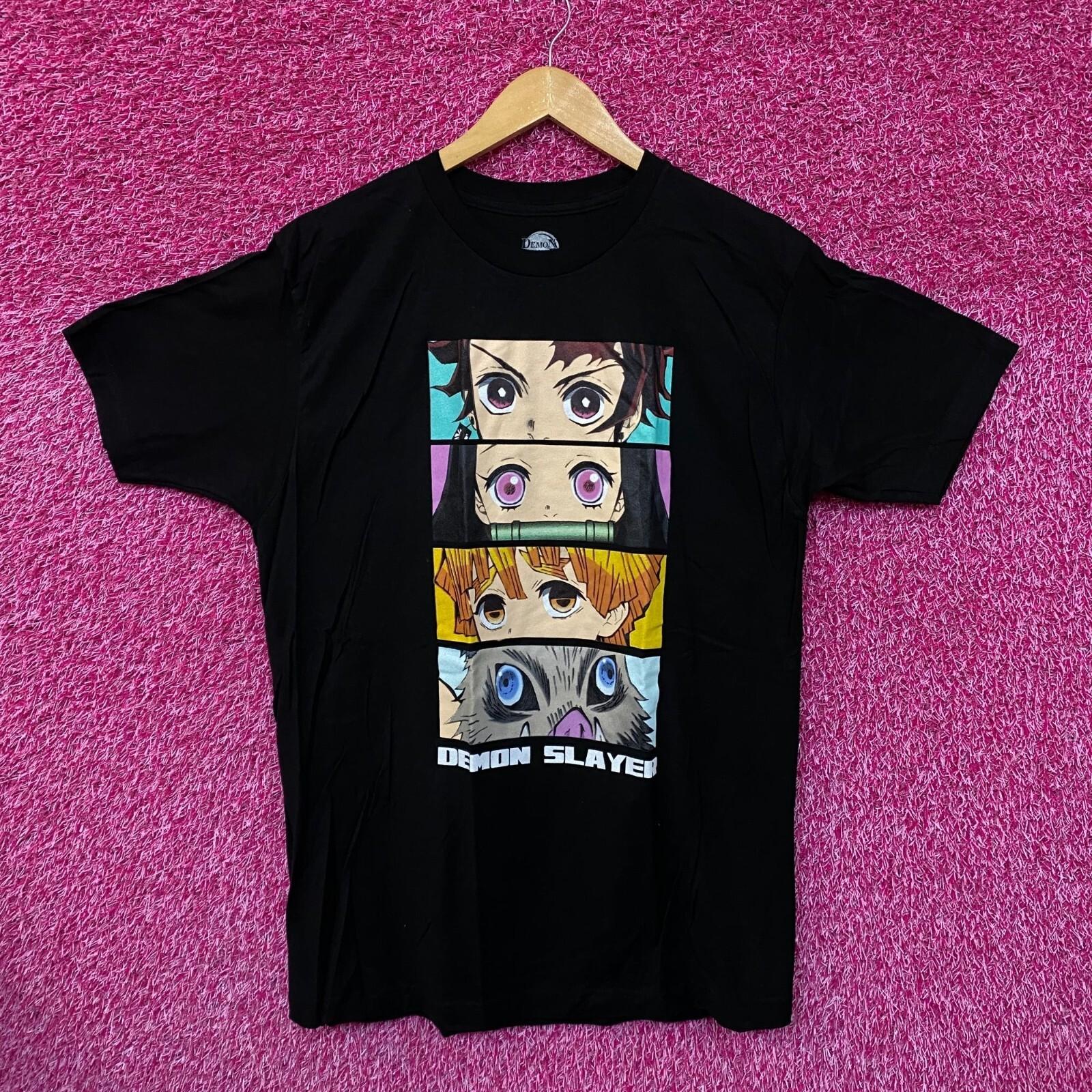 

Demon Slayer Tanjiro Nezuko Zenitsu Inosuke Eyes Anime Tee L S