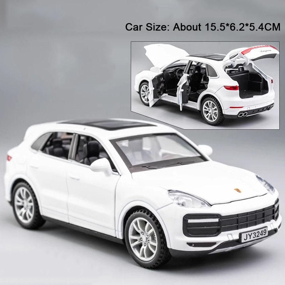 1:32 Cayenne Turbo Taycan Luxus-Automodell Spielzeug Druckgussmetall Sound Licht Rückzieher Miniatur-Supersportwagenmodelle Weihnachtsgeschenke