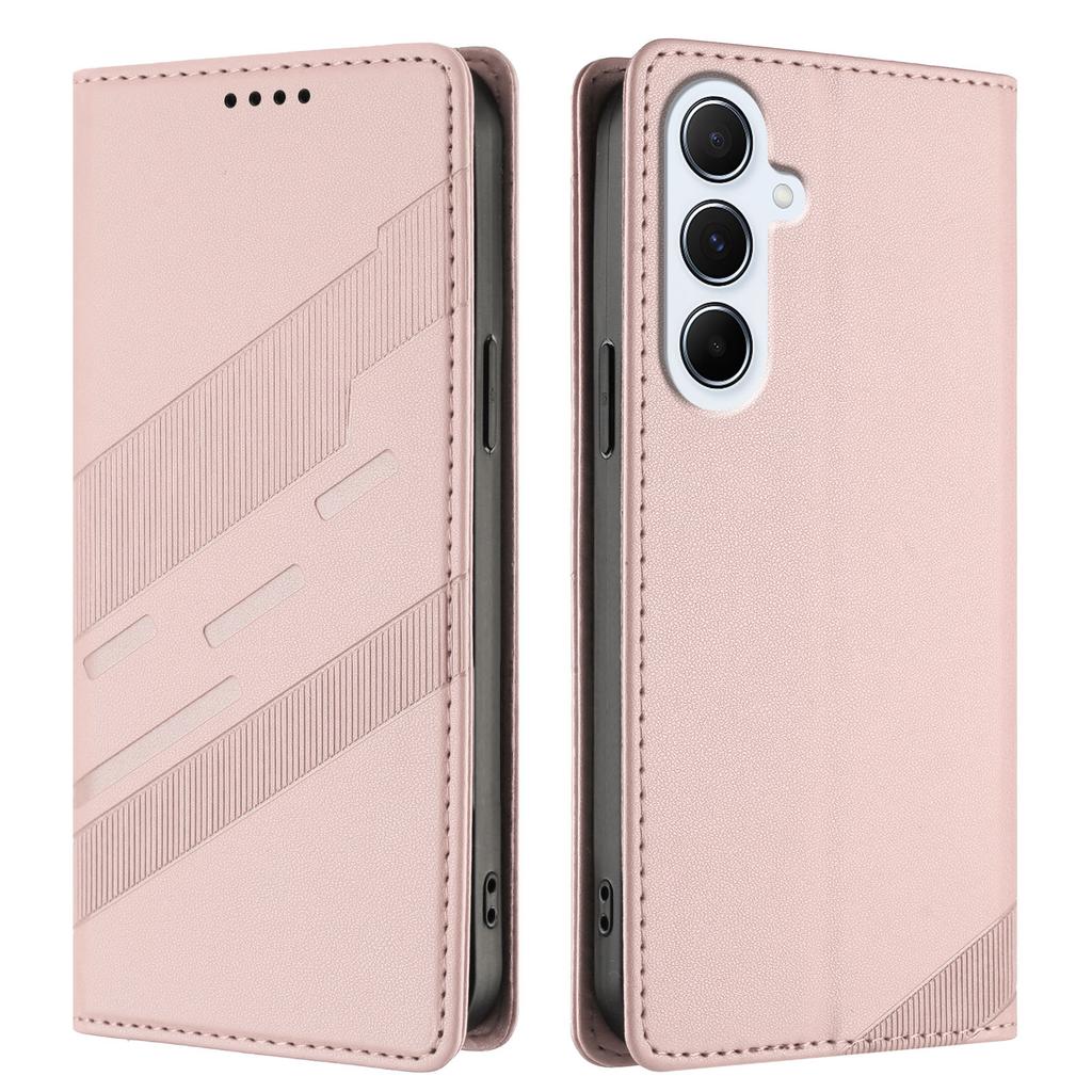 For Samsung Galaxy A17 Phone Cases Punk Style Imprinted Wallet Stand Leather Cover