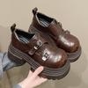 Autunno nuove scarpe di pelle piccole stile britannico scarpe Mary Jane da donna tacchi spessi e suole spesse aumentano
