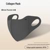 Schwarze 3D-Eisseiden-Maske mit UPF50+ Sonnenschutz & Kollagen zum Schutz der Augenwinkel - Unisex