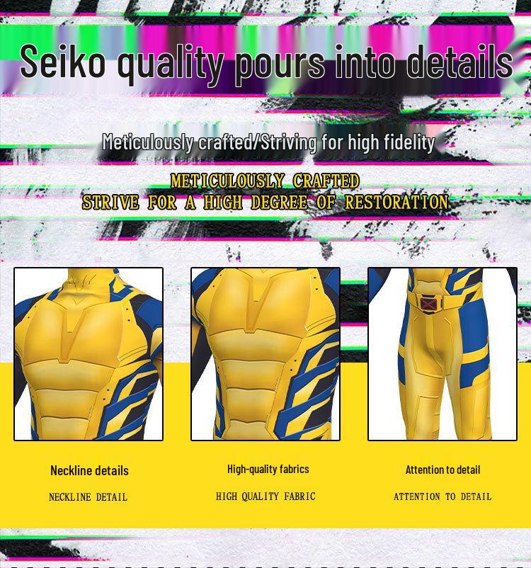 Halloween Kinder Werwolf Wolverine Muskelkostüm – Anime Avengers Cosplay Outfit