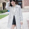 Korean Xiaoxiangfeng 2026 Autumn and Winter New Medium and Long Temperament Slim Fashion Plaid Coat Sweater Women's Coat Tide