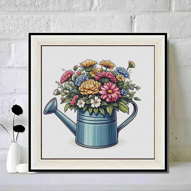 New Arrival 5D DIY Full Circle Diamond Painting "Pot Flower" Embroidery Cross Stitch Home Decor Gift