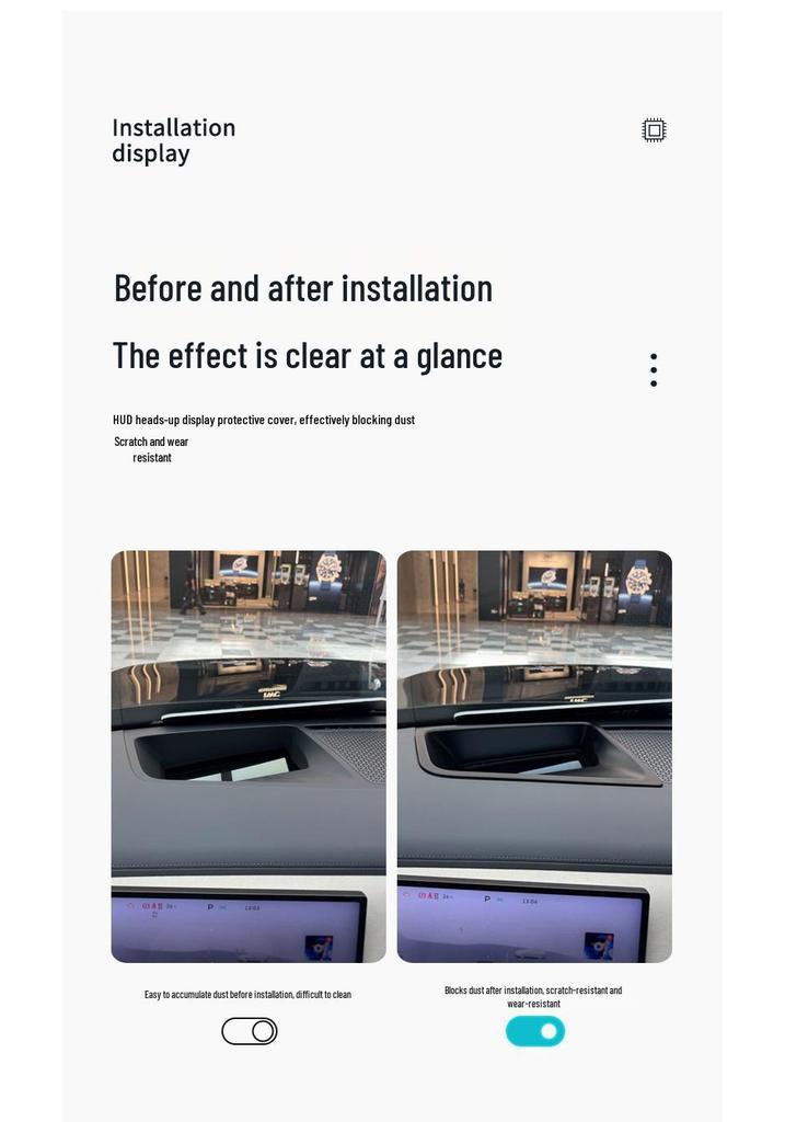 2026 Great Wall Wey V9X HUD Protective Cover - Interior ABS Accessory