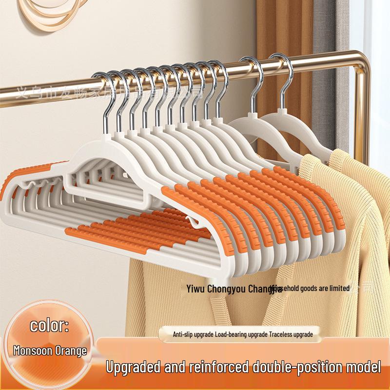 Thickened Non-Slip Traceless Sweater Hanger: Dual-Use Anti-Bump Plastic Clothes Support for Drying