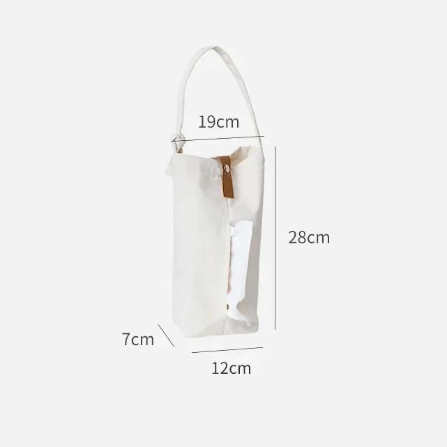 1pcs Home Fashion Decor Storage Wall Mount Canvas Tissue Case Bedroom Living Room Easy to Use Can also be Suspended in The Car
