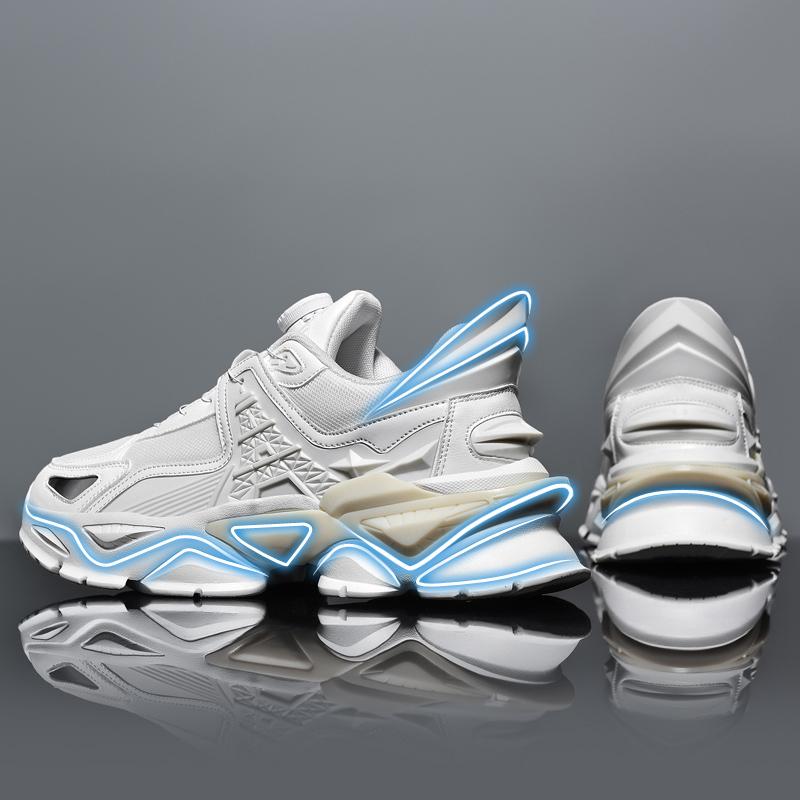 Men's Casual Sneakers Four Season Soft-sole Breathable Outdoor Comfort Racing Running Shoes Student Thick Sole Speed Sports Shoe
