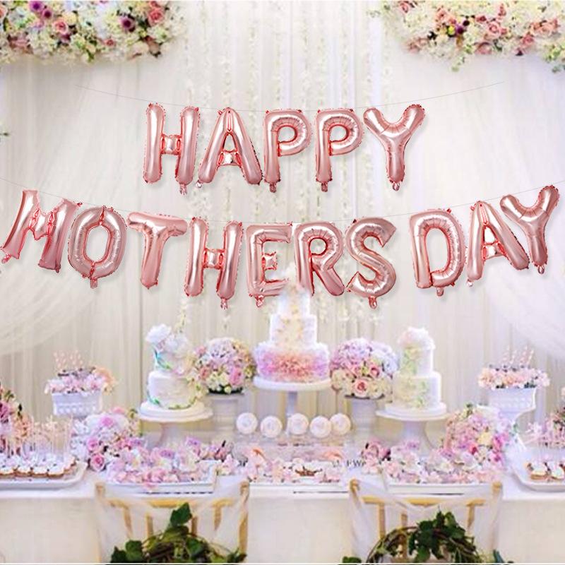 16" Happy Mothers Day Ballons Set Silver baloons confettis ballons gold UK 16" Happy Mothers Day Ballons Set Silver baloons confettis ballons gold UK