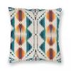 Navajo Bow Arrows Turquoise Square Pillowcase Polyester Linen Velvet Pattern Zip Decorative Pillow Case Home Cushion Cover
