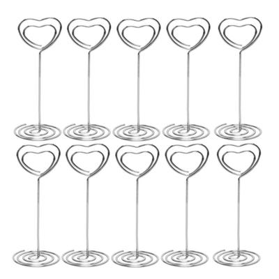 10 יחידות מחזיקי כרטיס מתכת מעמד צילום קליפ מעמד לשולחן מסיבות חתונה מספר שם