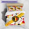Set Biancheria da Letto Stampata Calcio Belgio 3 Pezzi Copriletto Traspirante Accogliente come Regalo per Inaugurazione Casa o Festa