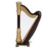 16CM Wooden Miniature Harp Model Mini Musical Instrument Model Desktop Decoration Gift