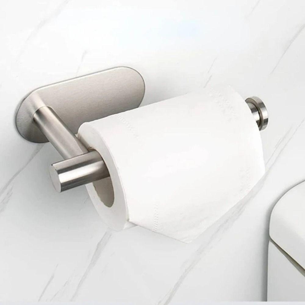 

Punch-free Rack Tissue Towel Roll Dispenser Self Adhesive Tissue holder Kitchen срібний