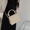 Street Fashion Small Square Bag With Car Stitching Trendy Pu Material Shoulder Bag