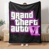 1 pezzo Coperta Morbida in Flanella Grand Theft Auto con Stampa di Designer Una coperta accogliente per tutte le stagioni, perfetta per il divano, il letto, l'ufficio