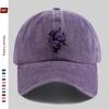 Pc Fashionable Purple Rose Pattern Printed Baseball Cap an Ideal Decorative Hat for Floral Enthusiasts Available In Multiple
