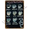 HD Metal Tin Sign Vintage Coffee House Retro Poster Wall Decor for Kitchen Cafe Bar Home Decoration