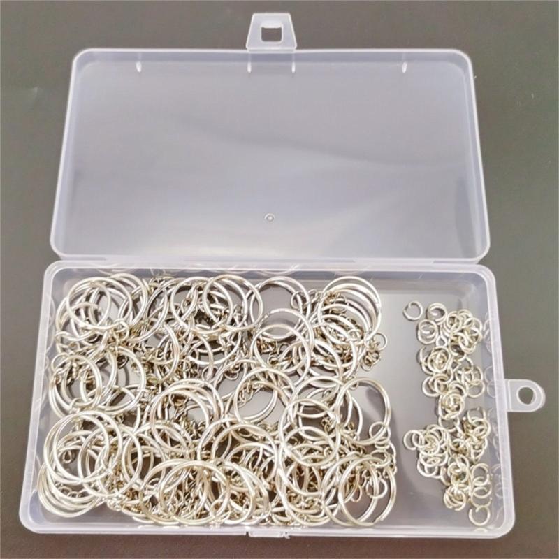 80pcs Keychains with Chain and 80pcs Jump Rings DIY Jewelry Making Accessories