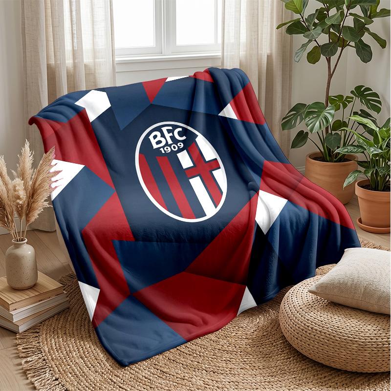 Bologna FC Weiche Flanell-Fleece-Decke Leicht Gemütlich Warm Überwurfdecke für Sofa Bett Heimdekoration