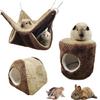 Hamster Warm Bed Hammock Small Pet Plush House for Guinea Pigs Squirrels