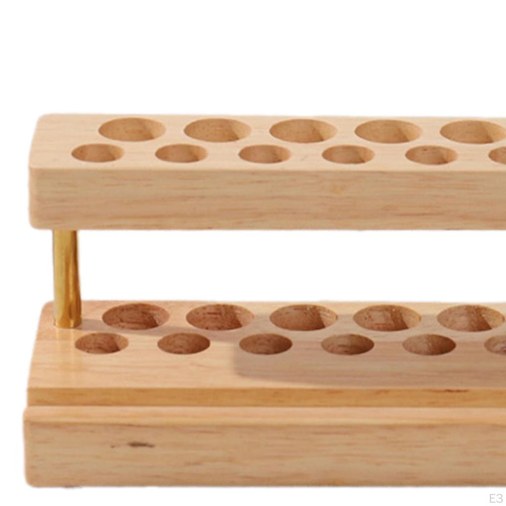 15 Slot Wooden Organizer for Pens and Cellphones In Living Room